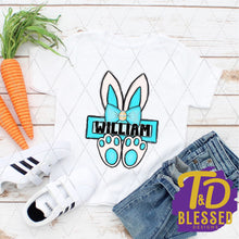 Load image into Gallery viewer, Personalized Bunny Name Plate Tee (Youth)