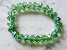 Load image into Gallery viewer, Handcrafted Beaded Bracelets – Green & Gold – Stackable Set
