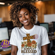 Load image into Gallery viewer, Simply Blesed Leopard Cross