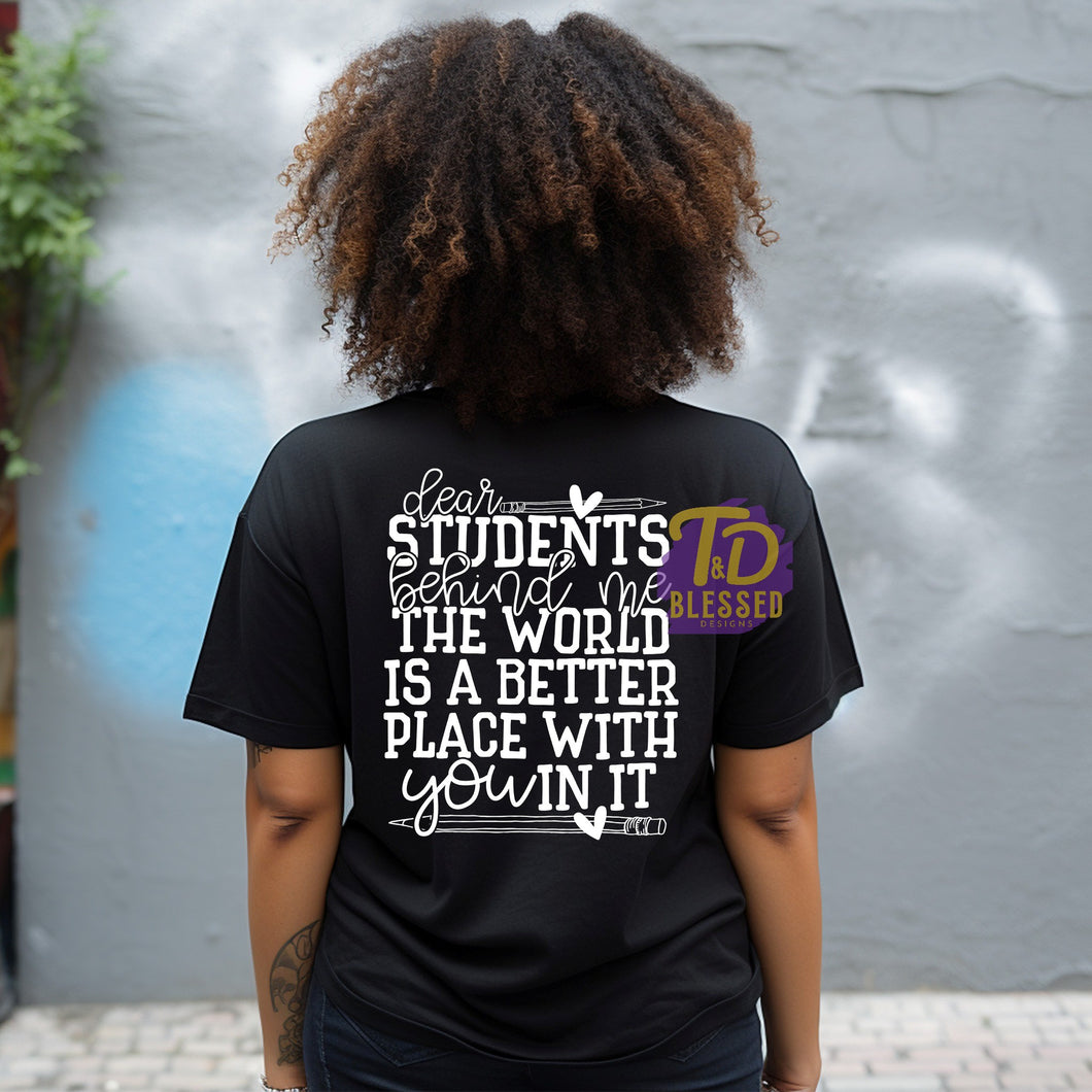 Dear Student Behind Me