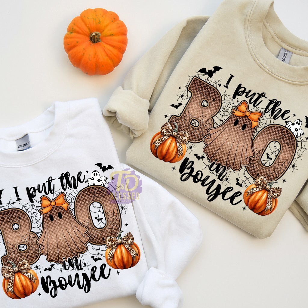 Put The Boo in Boujee T-Shirt | Funny Halloween Graphic Tee | Spooky Season Shirt