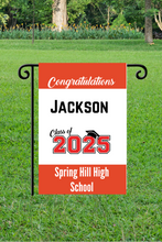 Load image into Gallery viewer, Personalized Graduation/College Bound Garden Flag
