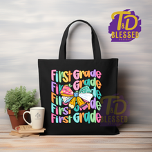 Load image into Gallery viewer, 🎒 Colorful Grade Level Teacher Tote Bags | Pre-K to 4th Grade Collection
