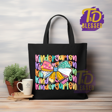 Load image into Gallery viewer, 🎒 Colorful Grade Level Teacher Tote Bags | Pre-K to 4th Grade Collection
