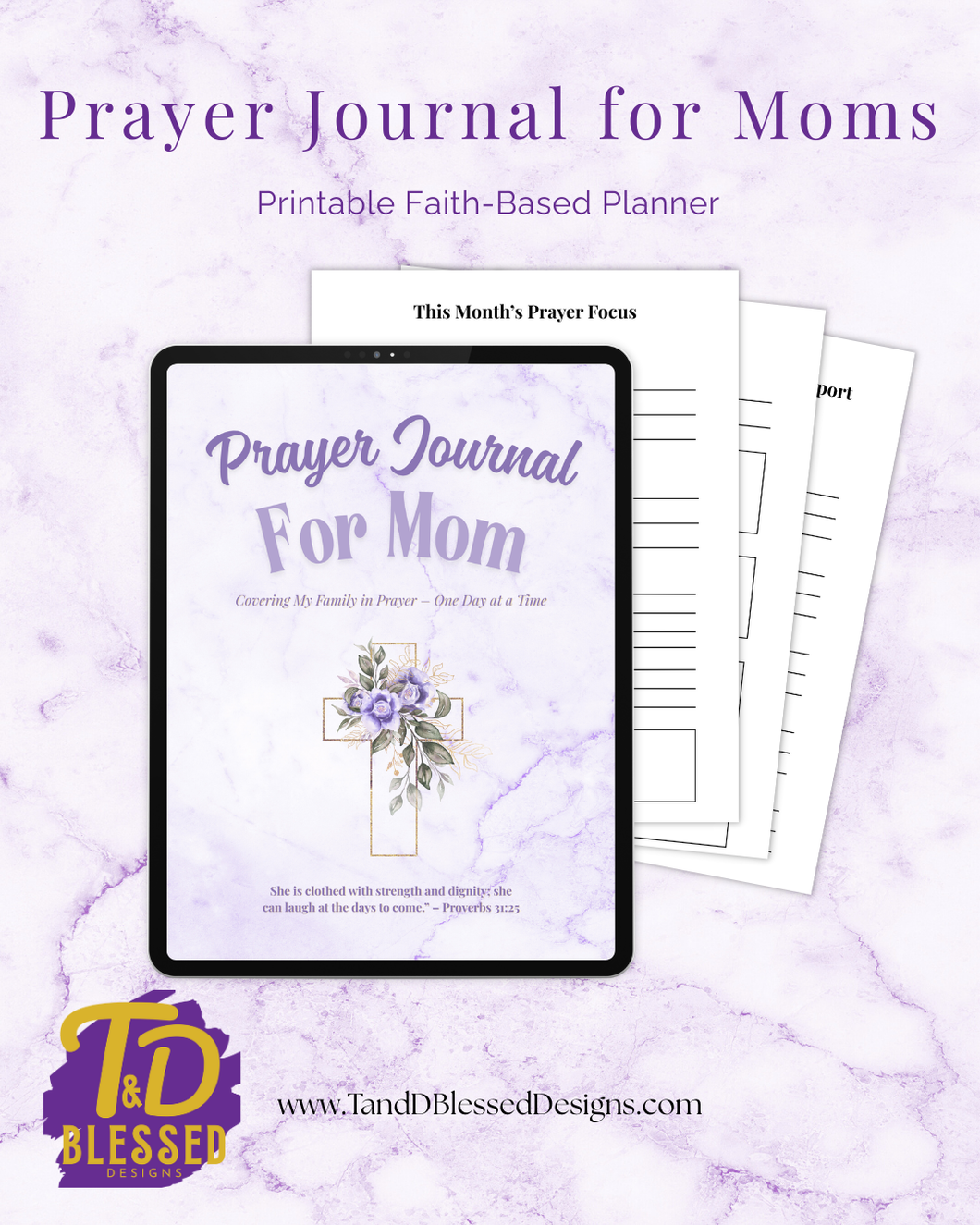 Prayer Journal for Moms – Faith-Filled Daily & Weekly Devotional Planner