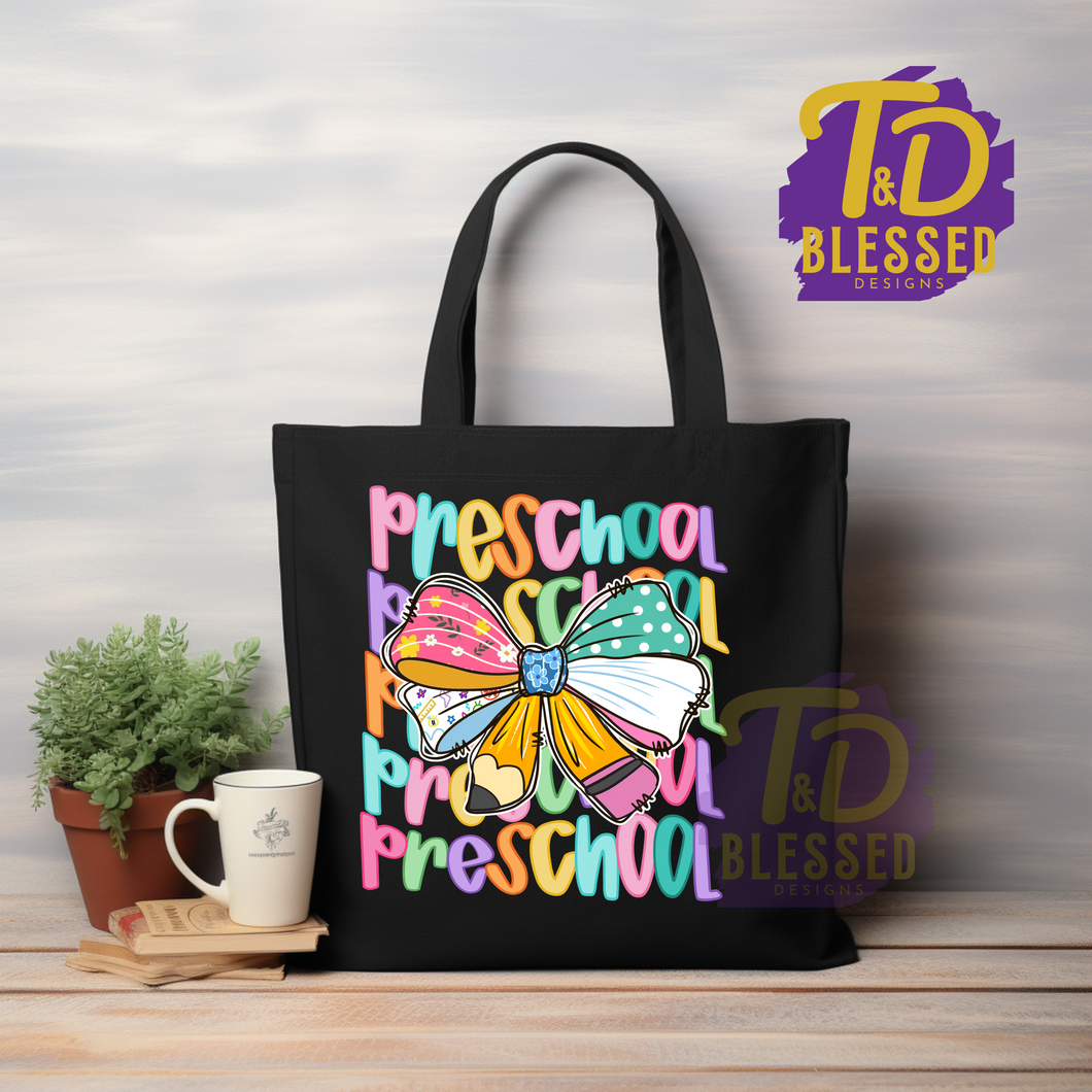 🎒 Colorful Grade Level Teacher Tote Bags | Pre-K to 4th Grade Collection