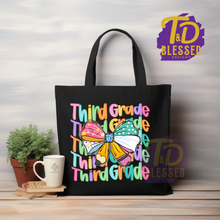 Load image into Gallery viewer, 🎒 Colorful Grade Level Teacher Tote Bags | Pre-K to 4th Grade Collection
