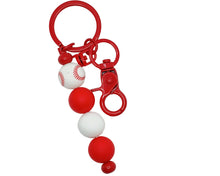 Load image into Gallery viewer, 🏀⚾ Sports-Themed Beaded Keychains | Handmade Team Spirit Accessory
