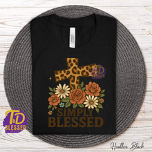 Load image into Gallery viewer, Simply Blesed Leopard Cross
