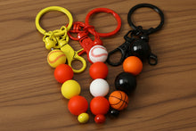 Load image into Gallery viewer, 🏀⚾ Sports-Themed Beaded Keychains | Handmade Team Spirit Accessory
