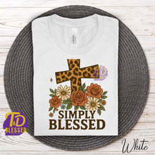 Load image into Gallery viewer, Simply Blesed Leopard Cross
