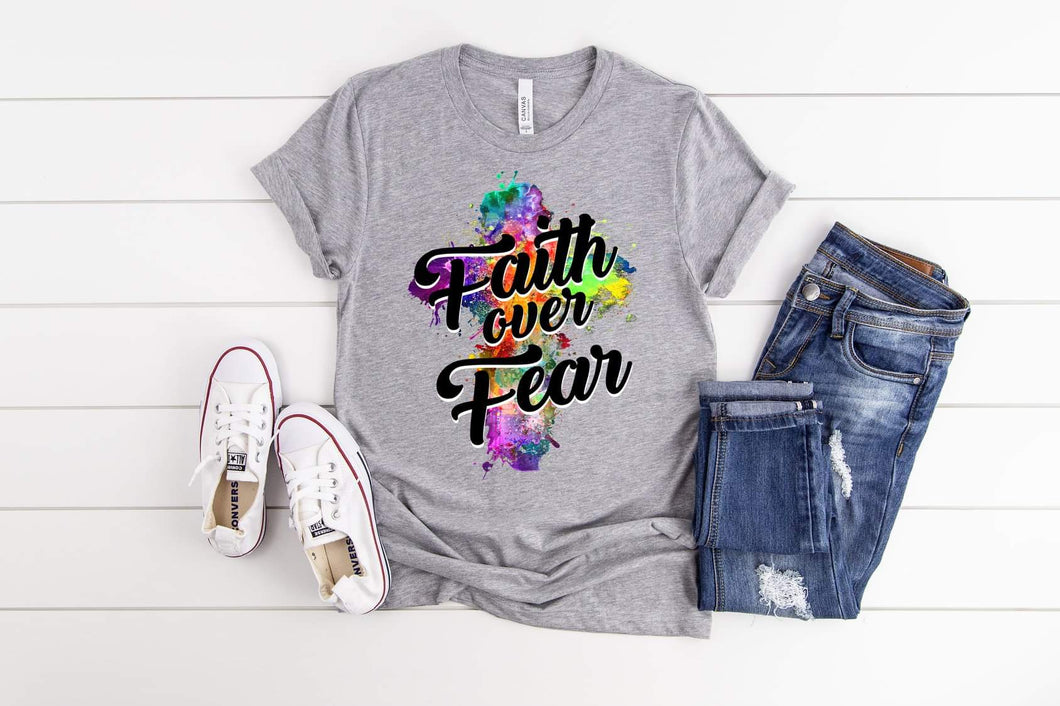 Faith Over Fear Color Splash
