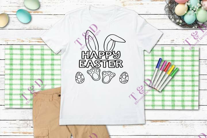 Easter coloring shirt