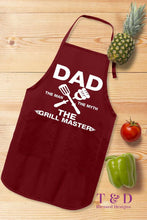 Load image into Gallery viewer, Dad, the Grill master apron

